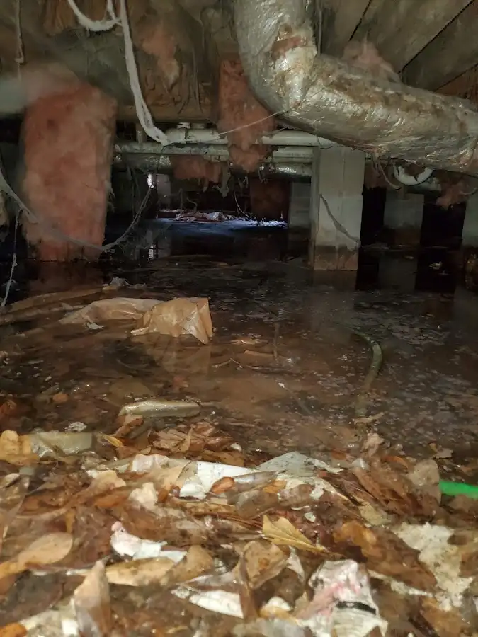 Crawl space flood assessment for Commercial Water Damage Restoration in DuPont