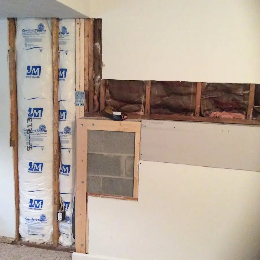 Wall insulation replacement during Contents Cleaning & Restoration in DuPont